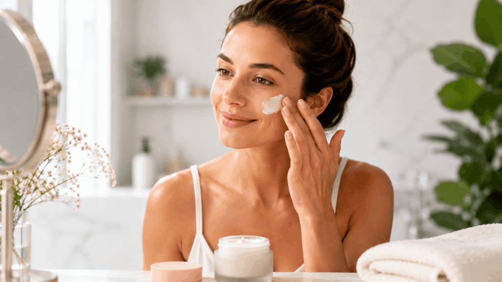 Femme profitant de l’effet apaisant