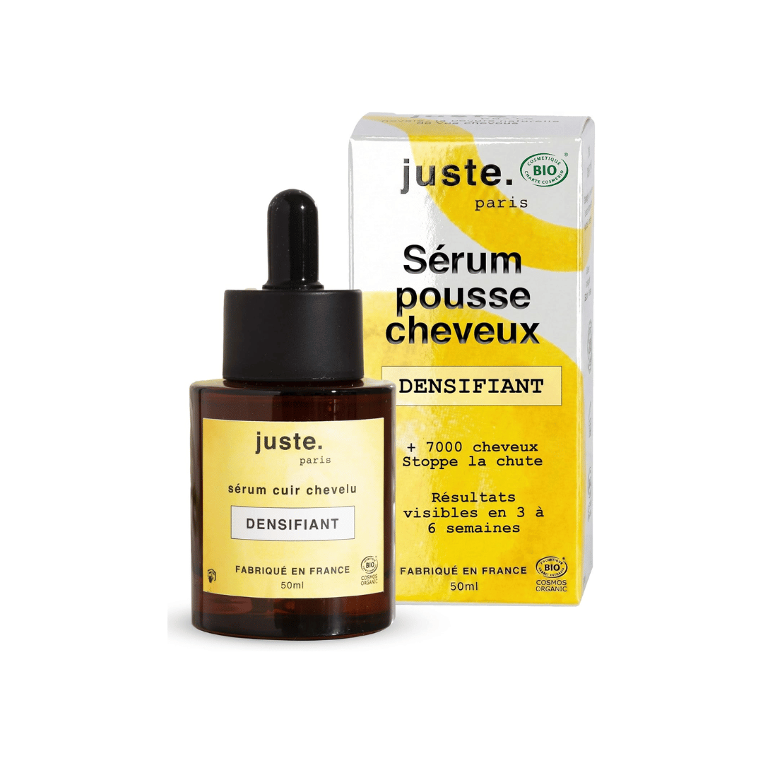 Juste Paris sérum pousse cheveux bio microbiote cuir chevelu homme France