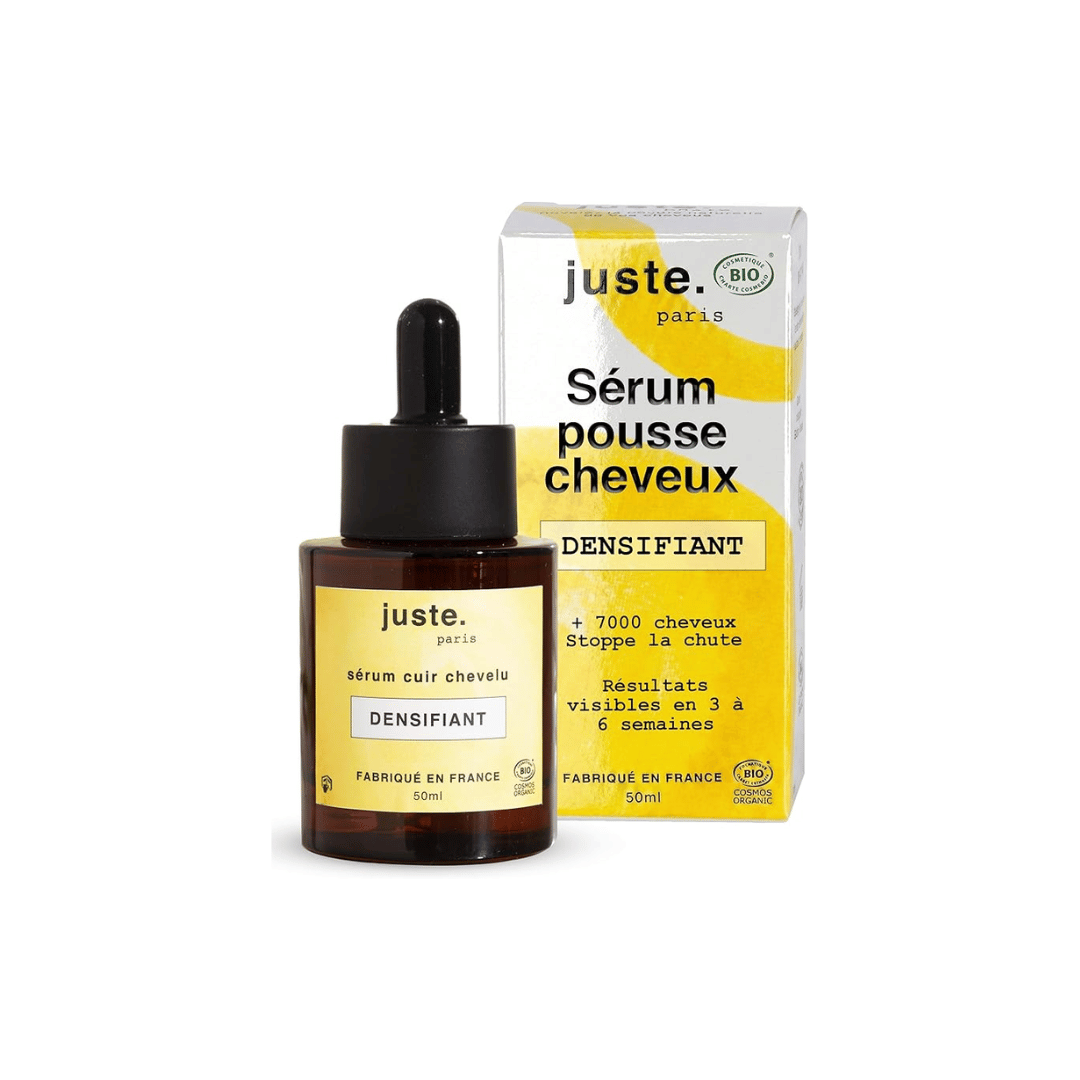 Juste Paris sérum pousse cheveux bio microbiote densifiant cuir chevelu France