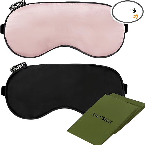LILYSILK masque de sommeil soie de mûrier 19 momme élégant coloris premium