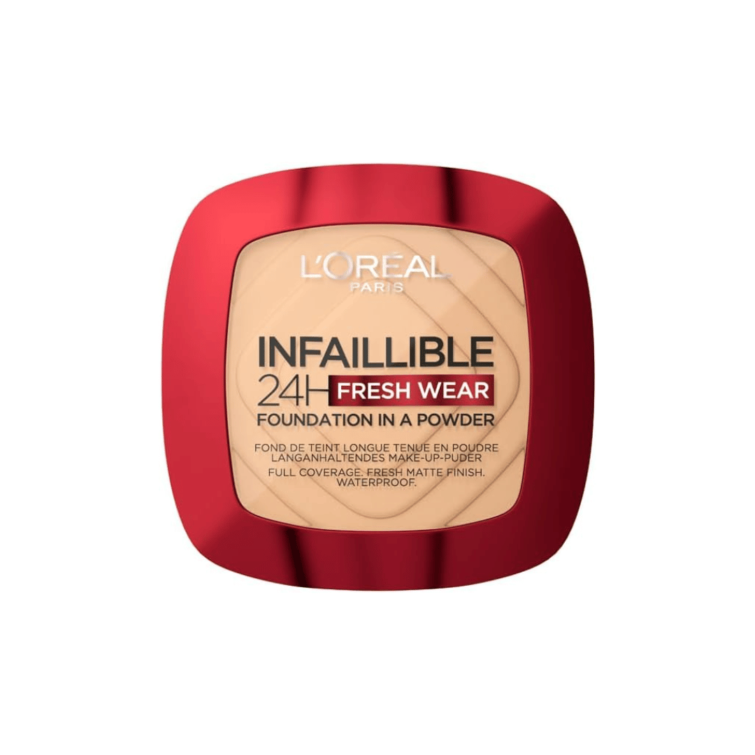 L'Oréal Paris Infaillible 24H Fresh Wear fond de teint poudre compact crème longue tenue beige doré