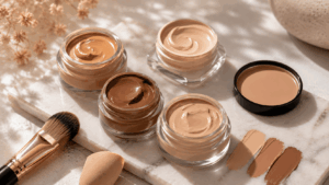 Le produit fond de teint crème
