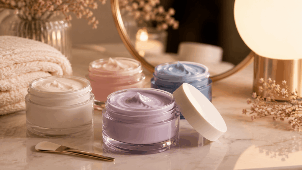 Masque de nuit visage et texture
