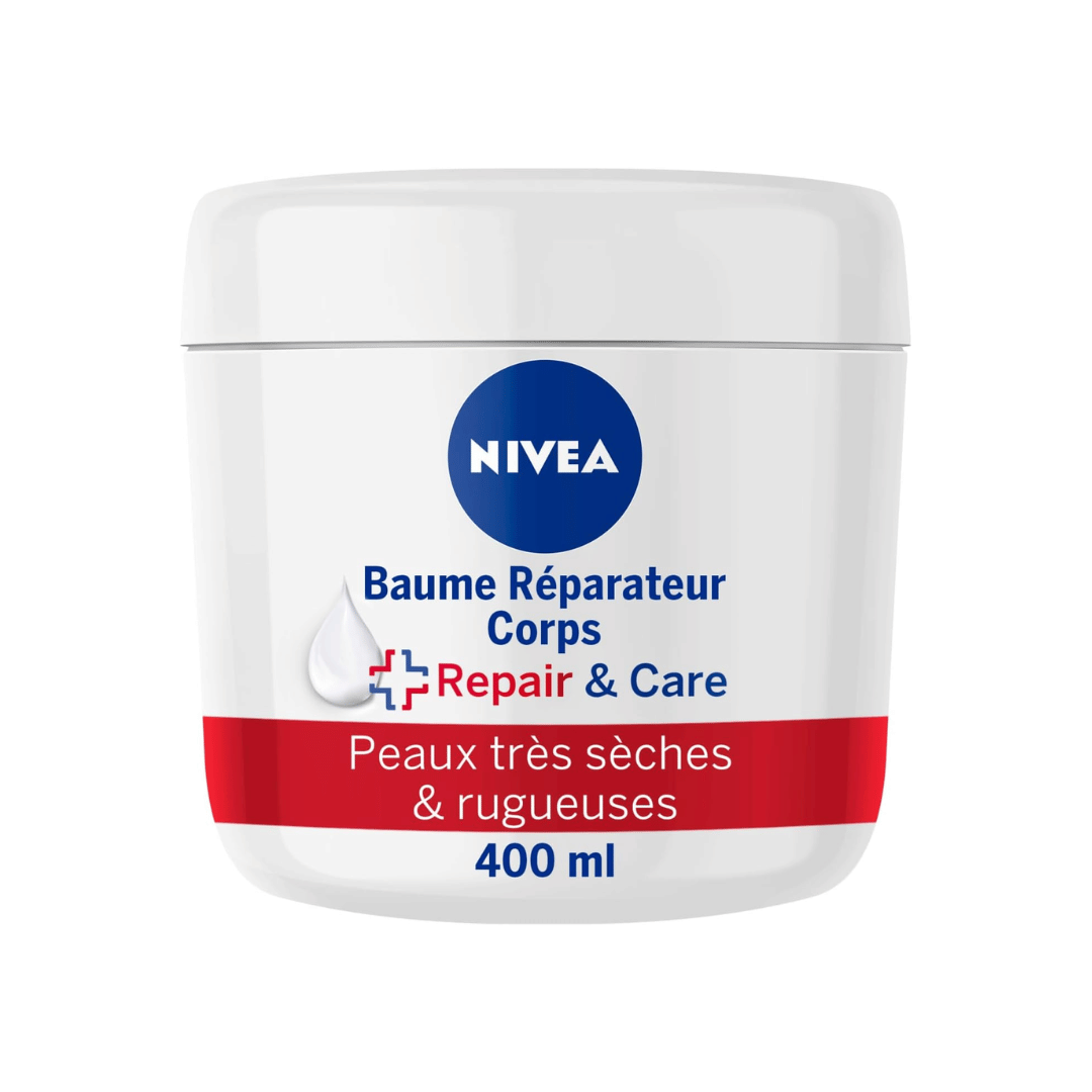 NIVEA Repair Care baume réparateur visage corps mains peaux très sèches vitamine E glycérine 400ml