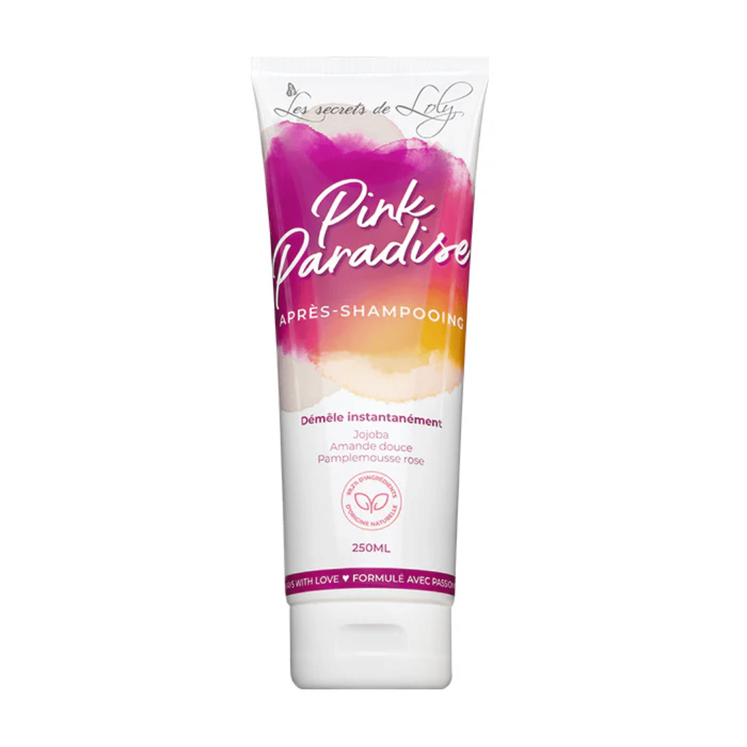 Secrets de Loly Pink Paradise après-shampooing cheveux bouclés frisés crépus démêlant nourrissant