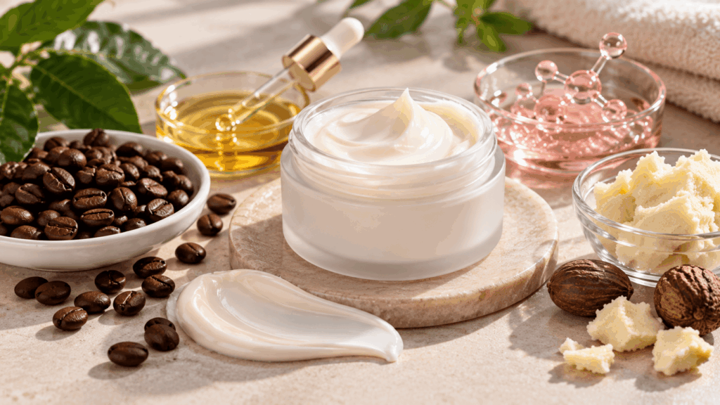 Crème raffermissante et actifs cosmétiques