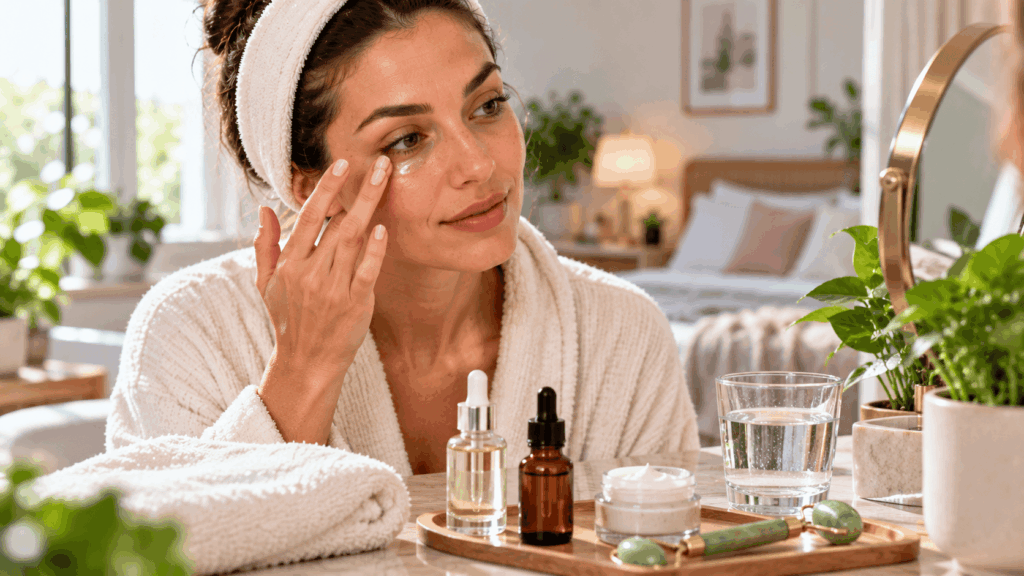 Routine de soins pour atténuer durablement l'apparence des cernes